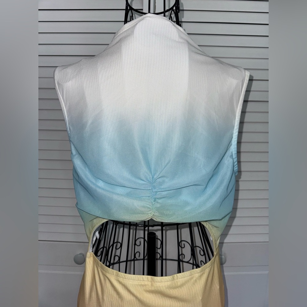 NWT🌊COMMENSE Gradient Mesh Backless Maxi Dress S… - image 7